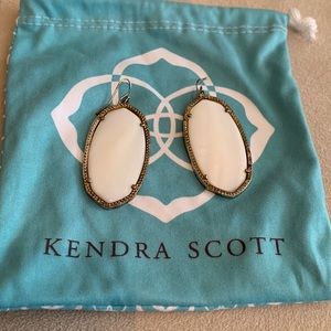 White Kendra Scott earrings